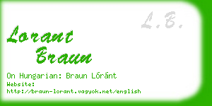 lorant braun business card