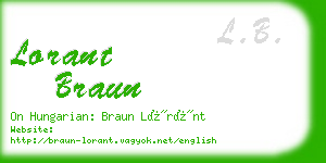 lorant braun business card